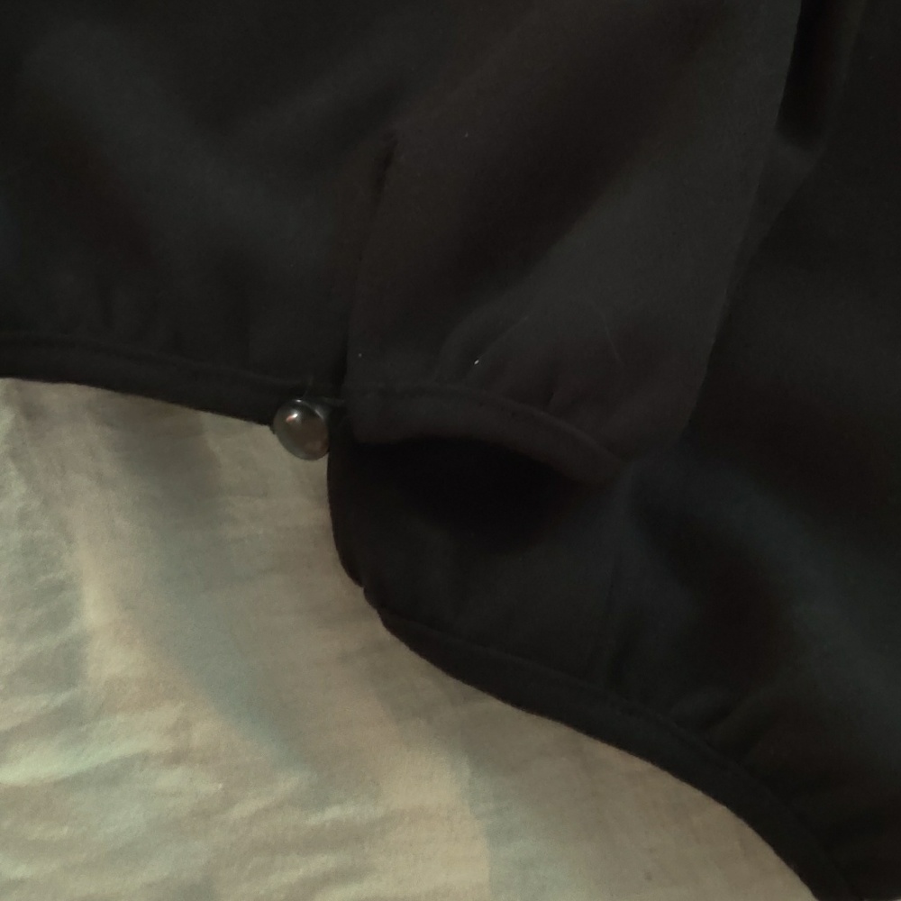 Talbot's Black Rouched V Front Blouse - Picture 3 of 4
